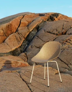 Normann Copenhagen Mat stol, gräddvitt stål – hampa