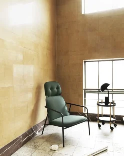 Normann Copenhagen Pad hög fåtölj, svart stål - svart - Synergy LDS 41