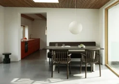 Normann Copenhagen Panel bord, 90 x 200 cm, kräm - mörkbrunt