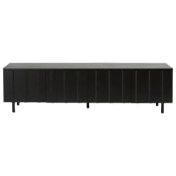 Normann Copenhagen Rib skänk, låg, 175 cm, mjuk svart