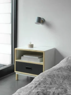 Normann Copenhagen Rise vägglampa, fast installation, petrolgrön