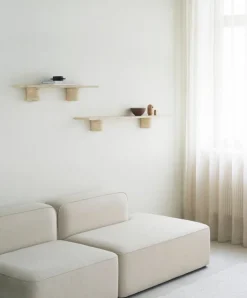 Normann Copenhagen Sten hylla, 120 cm, travertin