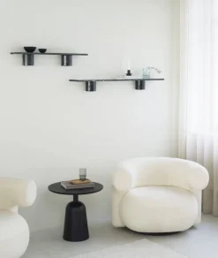 Normann Copenhagen Sten hylla, 120 cm, svart marmor