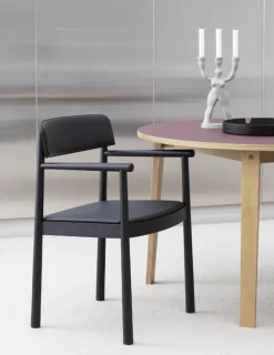 Normann Copenhagen Timb fåtölj, svart - Ultra läder svart