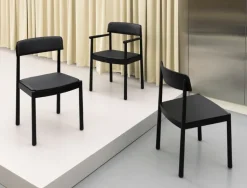 Normann Copenhagen Timb stol, tan - Ultra läder svart