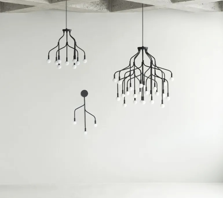 Normann Copenhagen Vekst pendellampa, liten, svart