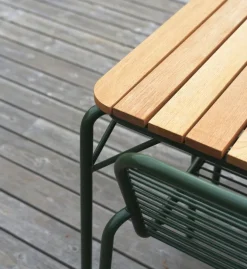 Normann Copenhagen Vig matbord, 90 x 200 cm, robiniaträ - mörkgrön