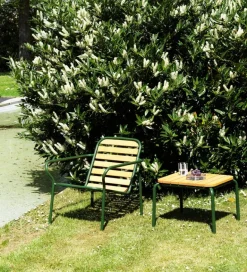 Normann Copenhagen Vig soffbord, 55 x 45 cm, robiniaträ - mörkgrön