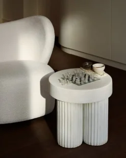 NORR11 Gear sidobord, 48 x 45 cm, krita