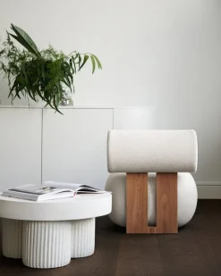 NORR11 Gear soffbord, 37 x 70 cm, krita