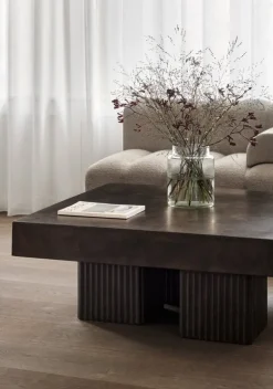 NORR11 Gear Square soffbord, 100 x 100 cm, earth