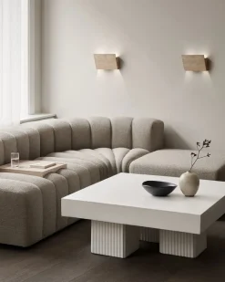 NORR11 Gear Square soffbord, 100 x 100 cm, krita