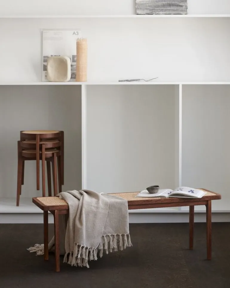 NORR11 Le Roi bänk, mörk rökt ask - rotting