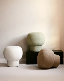 NORR11 Liège puff, Barnum Bouclé 01 off-white