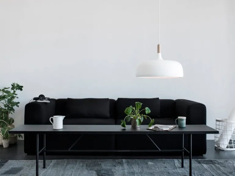 Northern Acorn taklampa, matt vit