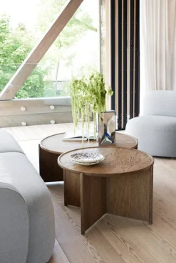 Northern Cling soffbord, litet, 70 cm, rökt ek