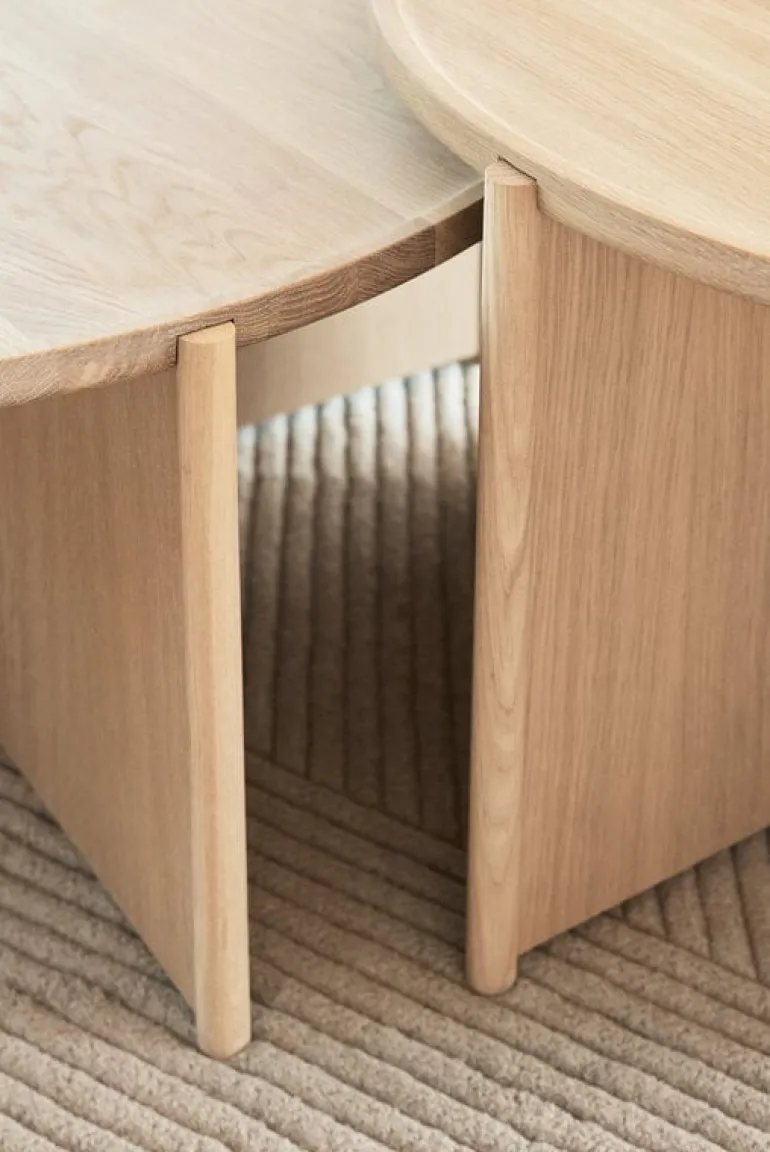 Northern Cling soffbord, litet 70 cm, ljusoljad ek