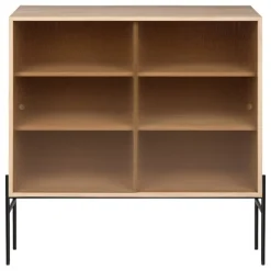 Northern Hifive glasvitrin, 100 cm, hög, ljusoljad ek