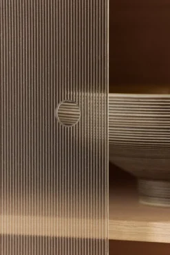 Northern Hifive glasvitrin, 75 cm, låg, ljusoljad ek