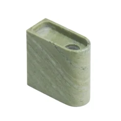 Northern Monolith ljushållare, låg, blandad grön marmor