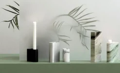 Northern Monolith ljushållare, medium, blandad grön marmor