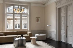 Nuura Apiales 6 pendellampa, brushed brass - optic gold