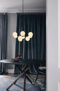 Nuura Apiales 9 pendellampa, satin black - opal white