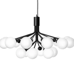Nuura Apiales 18 pendellampa, satin black - opal white