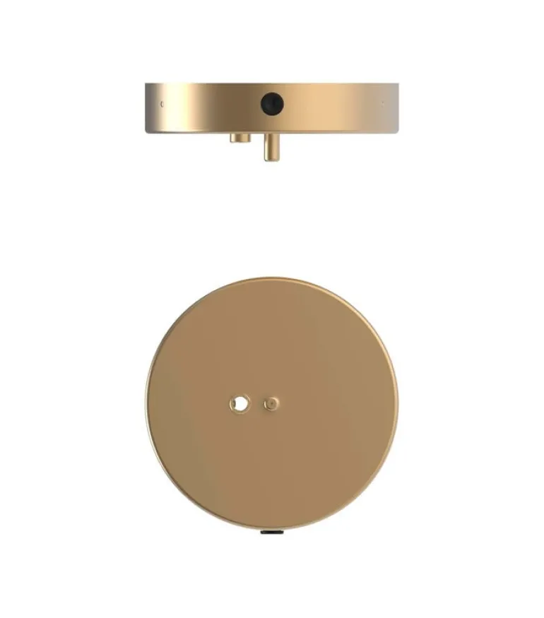 Nuura Apiales 9 pendellampa, borstad mässing - opal white