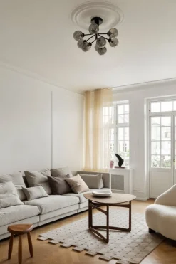 Nuura Apiales 9 taklampa, satin black - optic smoked