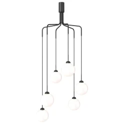 Nuura Apiales Cluster 6 ljuskrona, satinsvart - opal