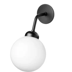 Nuura Apiales vägglampa, fast installation, satin svart - opal vit