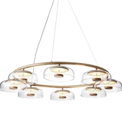 Nuura Blossi 8 pendellampa, Nordic gold - klar