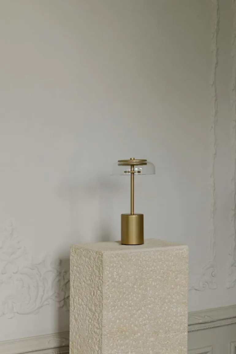 Nuura Blossi Mini bärbar bordslampa, nordisk guld - klar