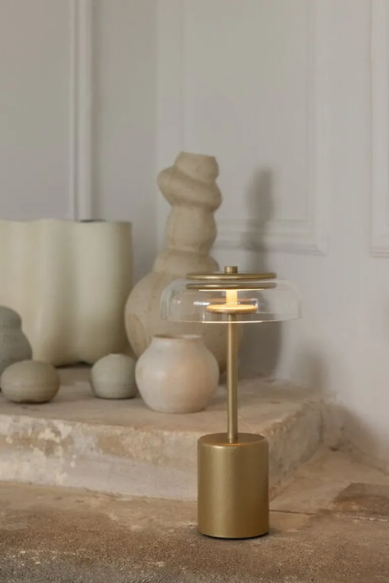 Nuura Blossi Mini bärbar bordslampa, nordisk guld - klar