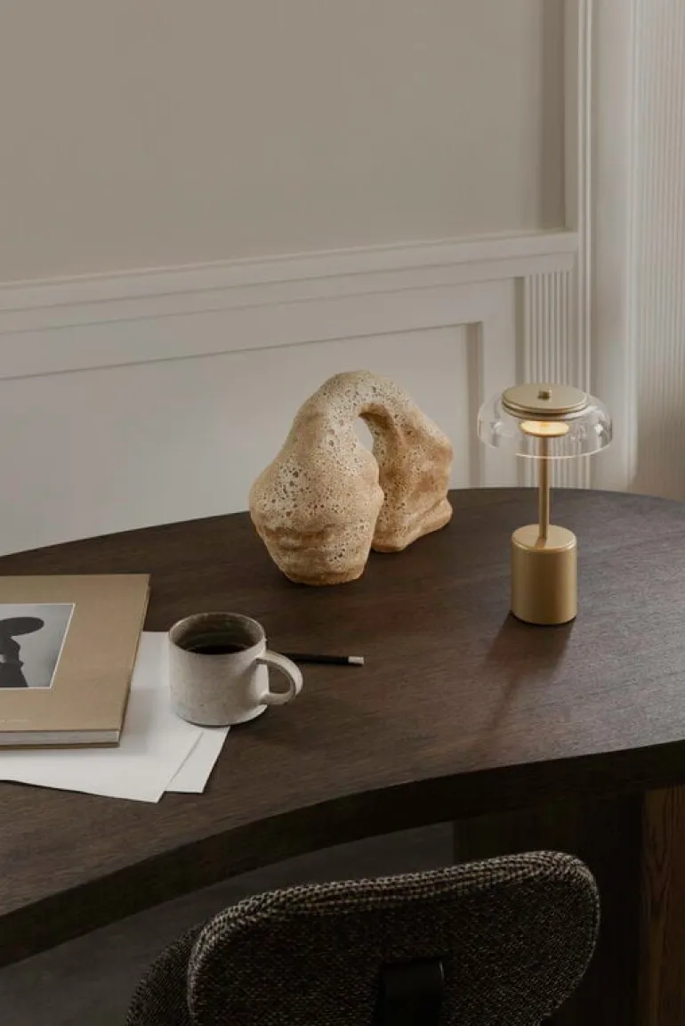 Nuura Blossi Mini bärbar bordslampa, nordisk guld - klar