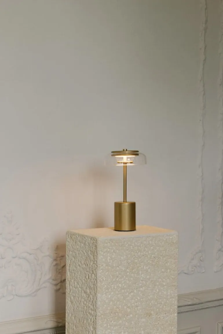 Nuura Blossi Mini bärbar bordslampa, nordisk guld - klar