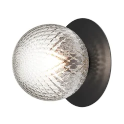 Nuura Liila 1 Outdoor vägg/taklampa, svart - optic clear