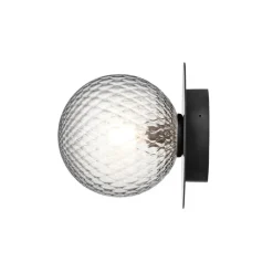 Nuura Liila 1 Outdoor vägg/taklampa, svart - optic clear