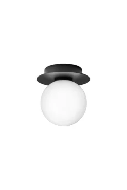 Nuura Liila 1 vägg-/taklampa, liten, svart - opal