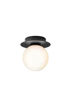 Nuura Liila 1 vägg-/taklampa, liten, svart - opal