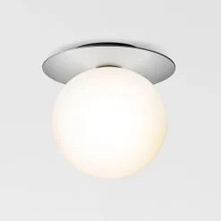 Nuura Liila 1 vägg/taklampa, stor, silver - opal