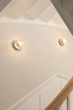 Nuura Liila 1 vägg-/taklampa, liten, silver - optisk klar