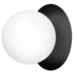 Nuura Liila 1 vägg-/taklampa, stor, svart - opalvit