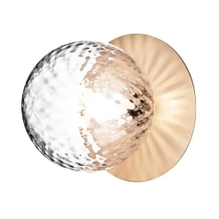 Nuura Liila 1 vägg-/taklampa, liten, nordic gold - klar optik