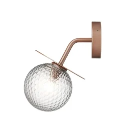 Nuura Liila Outdoor vägglampa, mörk brons - optic clear