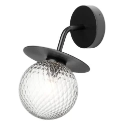 Nuura Liila Outdoor vägglampa, svart - optic clear