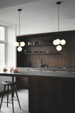 Nuura Miira 4 pendellampa, klippgrå - opal