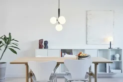 Nuura Miira 4 pendellampa, klippgrå - opal