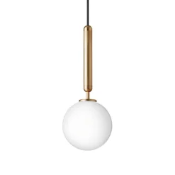 Nuura Miira 1 pendellampa, mässing - opal